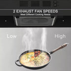 SNDOAS 30 inch Under Cabinet Range Hood Kitchen Cooking Vent 230CFM with Led Light Convertible,Black