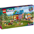 LEGO Friends Mobile Tiny House 41735, Forest Camping Dollhouse Pretend Play Set with Toy Car, Includes Leo & Liann Friendship Mini-Dolls, Gift Idea
