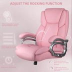 Bossin Big & Tall Executive Office Chair, 500-lb Capacity, PU Leather - Adjustable Lumbar Support