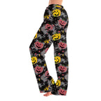Fabrcox Halloween Womans Pajama Pants Ghost Pumpkin Candy Sleep Pants Women Fall Winter Festival Soft Lounge Pants for Women Khaki S