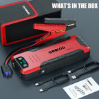 GOOLOO Car Battery Jump Starter, 4500A Peak Portable Jump Box(up to 10L Gas or 8L Diesel) with Quick Charge, GE4500 12V Jumper Pack with LED Light
