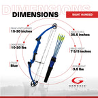 Genesis Archery Original Archery Compound Bow and Arrow Set - Right Hand Draw - Blue