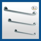 Prestige Commercial Grab Bar Bundle 3-Pack 1.5in Dia 18/36/42in ADA