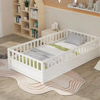 Montessori Toddler Floor Bed - Low-Profile Solid Wood Frame With Support Slats
