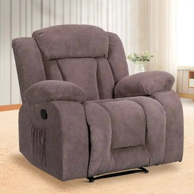 Heated Massaging Recliner Chair, 65L x 37W x 41H