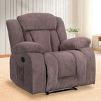 Heated Massaging Recliner Chair, 65L x 37W x 41H