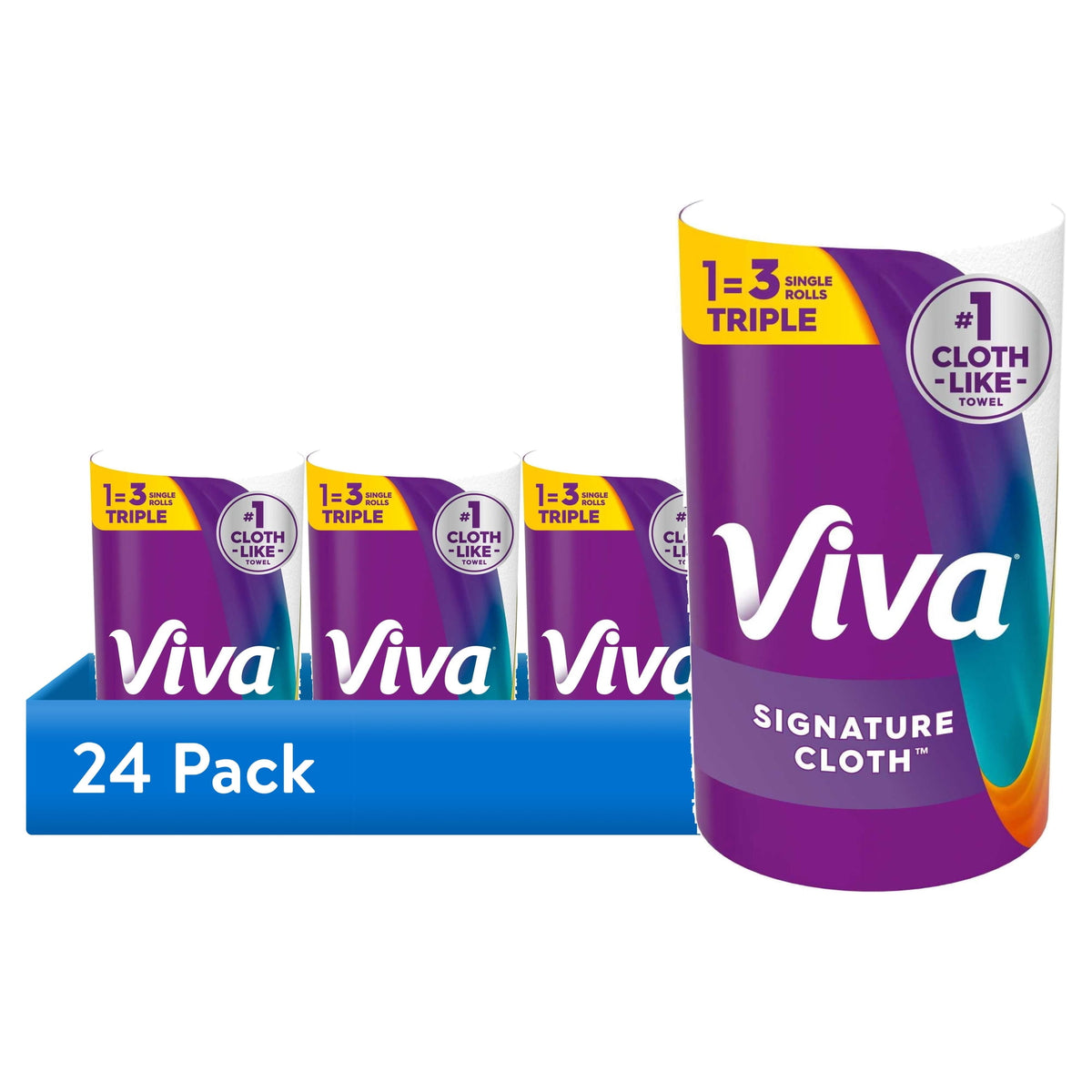 24 pack) Viva Signature Cloth Paper Towels, 1 Triple Roll