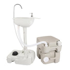 Miekor Portable Sink And Toilet Combo - 5Gal Hand Washing Station And 5.3 Gal Flushing Toilet