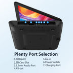 17.9" Portable DVD Player-With 15.6" HD Swivel Screen,, 6 Hours Rechargeable Battery, Support CD/DVD/USB/SD Card/Sync TV，Car Charger
