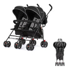 Dream On Me Volgo Twin Umbrella Stroller, Black - 446-BLK