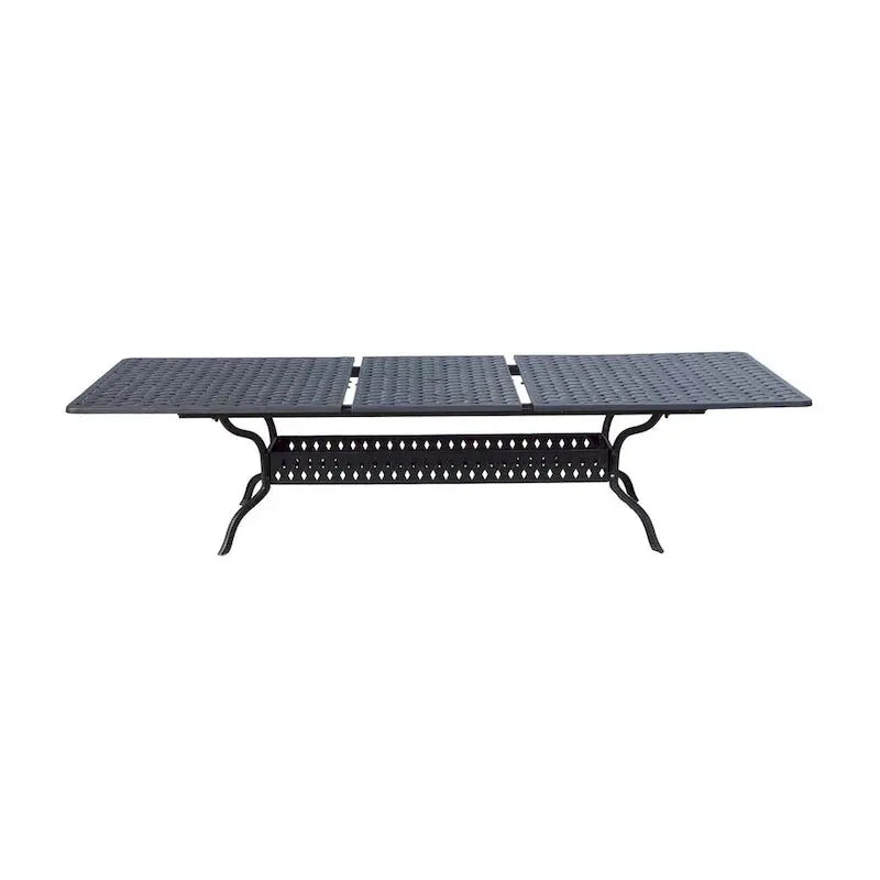 Darlee Nassau 11-Piece Cast Aluminum Outdoor Dining Set With 8 Chairs, 2 Swivel Rocker Chairs And Extendable Table - Antique Bronze