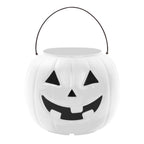 Jack-o'-Lantern Trick-or-Treat Pail, White, 8", Halloween by Way To Celebrate