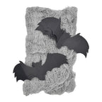 Creepy Gauze Fabric with Bats, Gray, 29.5" x 118", Halloween by Way To Celebrate