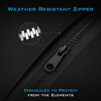 Journeyer - 15 Cubic Feet Weatherproof Rooftop Cargo Carrier for Top of Vehicle, Attaches With or Without Roof Rack