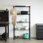 Hyper Tough 5-Tier Wire Storage Shelves, 36 in W x 16 in D x 72 in H, 1750 lb Load Capacity, Black