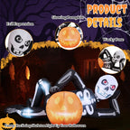 Ktaxon 7' Halloween Inflatables Skeleton Outdoor Halloween Decoration Reclining Skeleton with Pumpkin,Built-In LED Lights