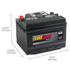 EverStart Plus Lead Acid Automotive Battery, Group Size 96R, 12 V, 590 CCA