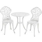 Yaheetech 3-Piece Aluminum Patio Bistro Set With 2 Chairs And Table - Antique Finish