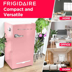 Frigidaire Retro Bar Fridge 3.2 Cu. Ft. Pink/Coral With Bottle Opener