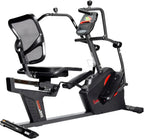 Sunny Health & Fitness Electromagnetic Recumbent Cross Trainer Elliptical Bike With Arm Exercisers - SF-RBE4886SMART