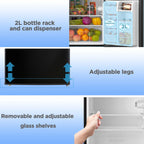 Arctic King Two-Door Mini Fridge With Freezer, 3.2 Cu. Ft., Stainless Steel