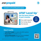 AT&T Motivate Pro 2 5G, 128 GB, Stormy Blue - Prepaid Smartphone [Locked to AT&T]