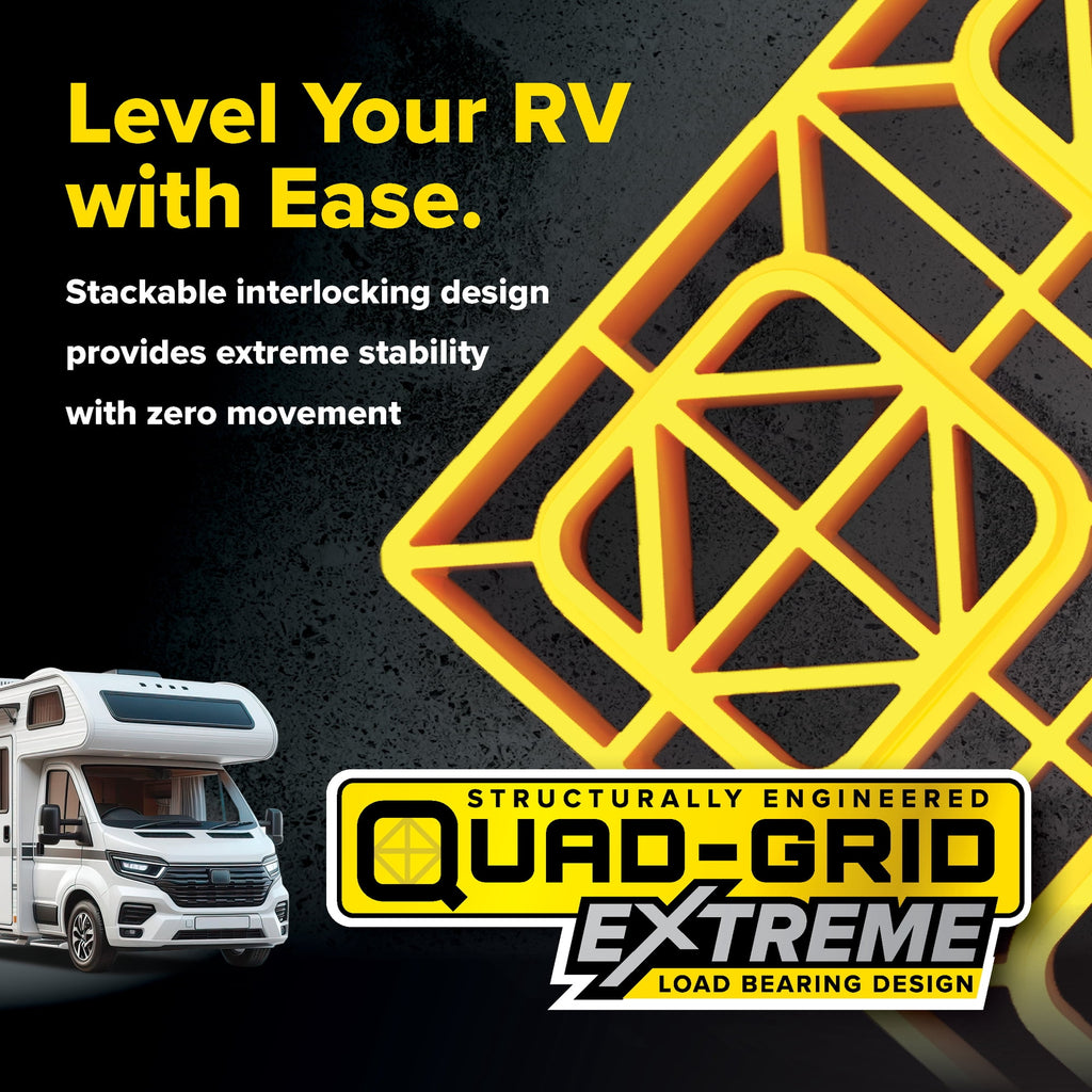 2 pack) Camco FasTen RV Leveling Blocks - 10 Pack, Yellow (44514)