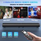 Sound Bar for Smart TV, 100W Bluetooth 5.3 Soundbar, 2-in-1 Detachable Sound Bar for TV, ARC/Optical/AUX, Surround Sound System for TV, Home Theater