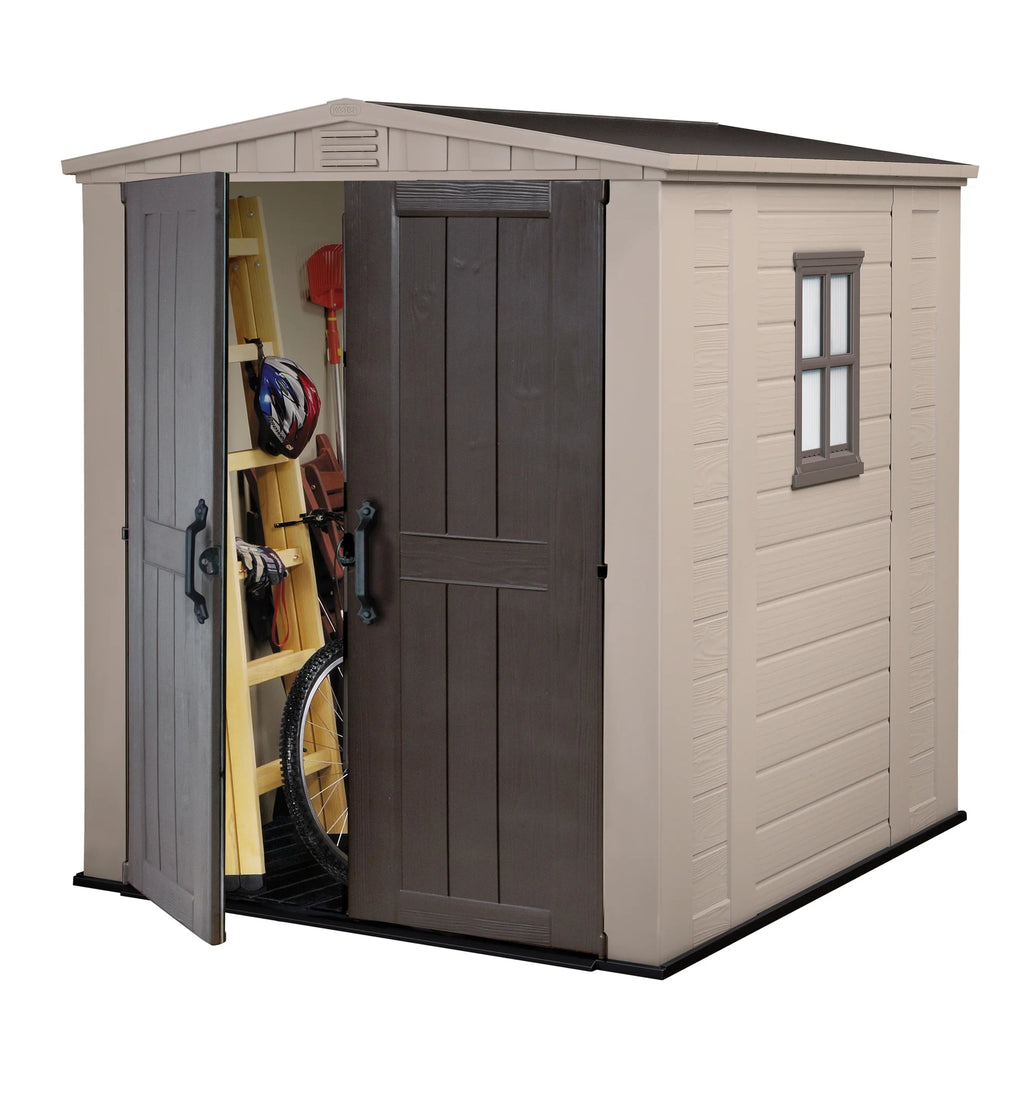 Keter Resin Outdoor Storage Shed, Taupe, 8 x 11 Foot - Factor