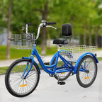 Adult 3-Wheel Pedal Tricycle, 24 And 26 Inch, 7-Speed