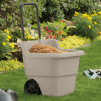 Suncast Resin Rolling Lawn and Utility Cart with Retractable Handle