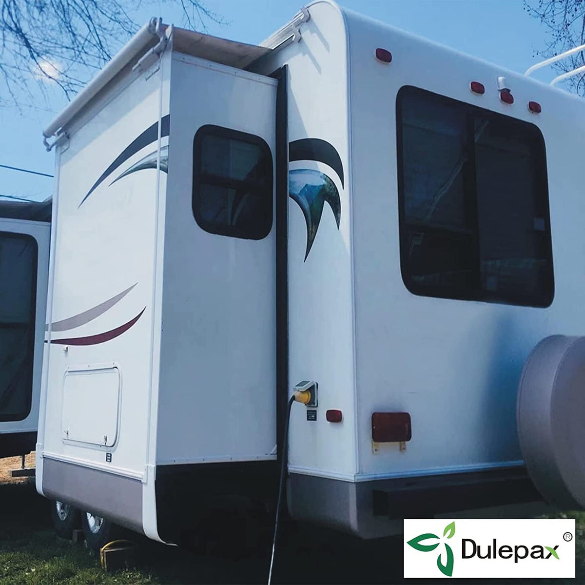 Dulepax RV Slide Out Awning Fabric Replacement 46" x 300" Universal Slide-Topper Replacement for 5th Wheel RVs, Travel Trailers and Motorhomes, White