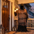 Animated Reaper with Lantern Decoration, Black and Brown, 84", Halloween by Way To Celebrate