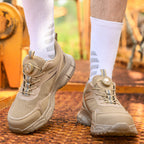 Knob Lacing System Safety Steel Toe Shoes