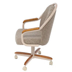 Swivel And Tilt Rolling Caster Chair With Cushioned Seat - Casual Dining Office Or Home Use