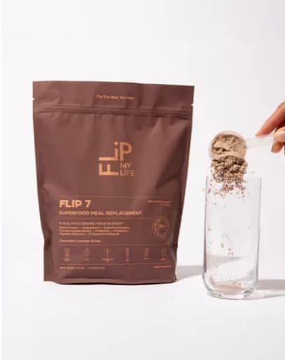 Flip My Life, Flip 7 Natural SuperFood, Plant-Based Protein, Complete Meal Replacement to Support Healthy Gut, 7 Mega Nutrient Rich Blends all in one