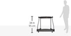 Rubbermaid Garage Tool Tower Rack Easy to Assemble Wheeled Organizes up to 40 Long-Handled Tools/Rakes/Brooms/Shovels in Home/House/Outdoor/Shed Black