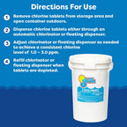 In The Swim 1 Inch Stabilized Chlorine Tablets for Sanitizing Swimming Pools - Fast Dissolving - 90% Available Chlorine - Tri-Chlor - 25 Pounds
