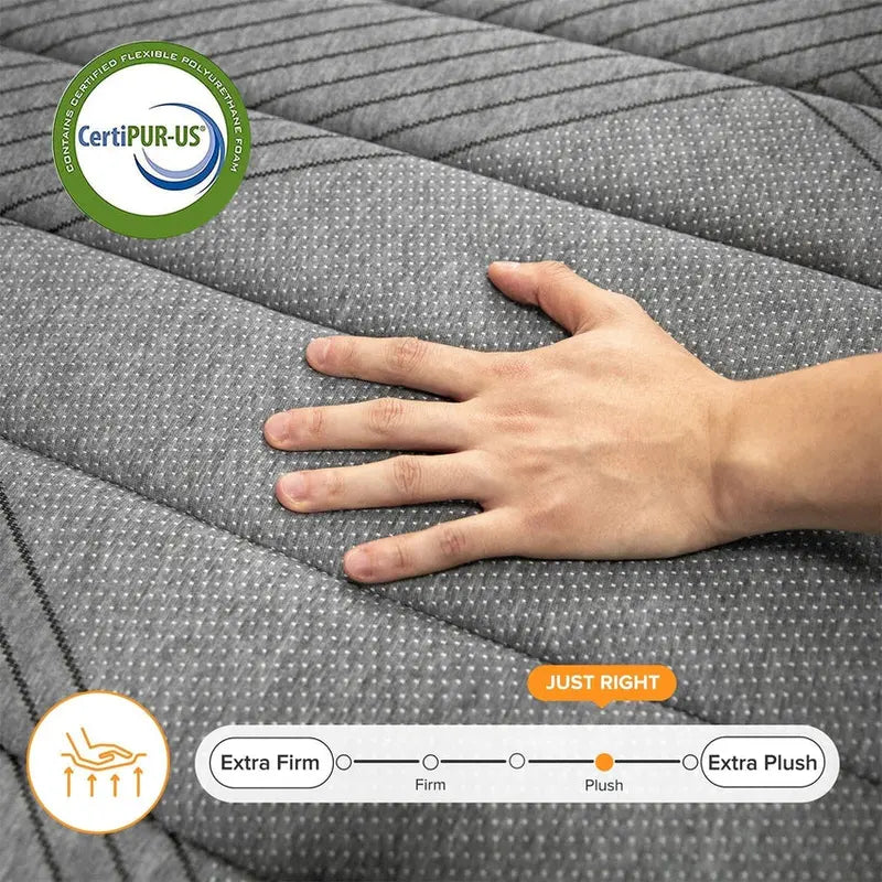 SweDrea Hybrid Cooling Memory Foam Mattress - 8 in Or 12 in