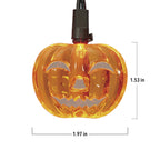 Indoor/Outdoor 30-Count LED Pumpkin Icicle Lights, Orange, 6', Halloween by Way To Celebrate