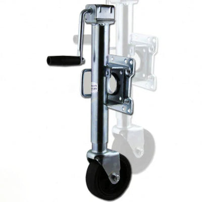 1000 lb Boat Trailer Tongue Jack With Swivel Wheel - Zinc-Plated Finish