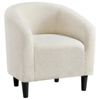 Yaheetech Boucle Upholstered Barrel Accent Chair - Club-Style Armchair