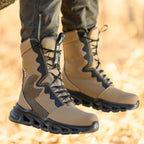 Extra High Top Leather Steel Toe Boots
