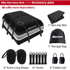 Car Top Cargo Carrier 21 Cubic ft Bag with Reflective Strip, 840D PVC Soft Roof Top Cargo Bag 100% Waterproof Fit for All Vehicle with/without Rack