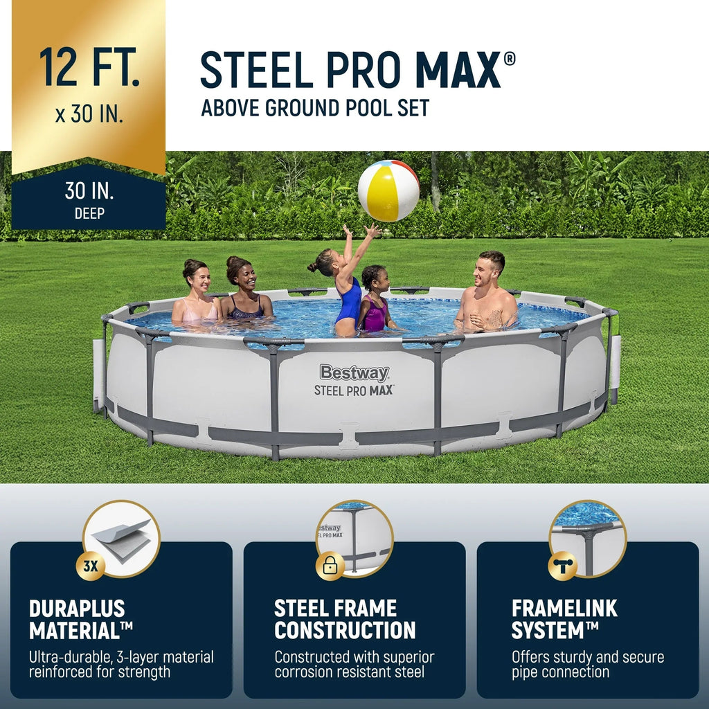 Bestway Steel Pro MAX Above Ground Pool Set, 10' x 30 in