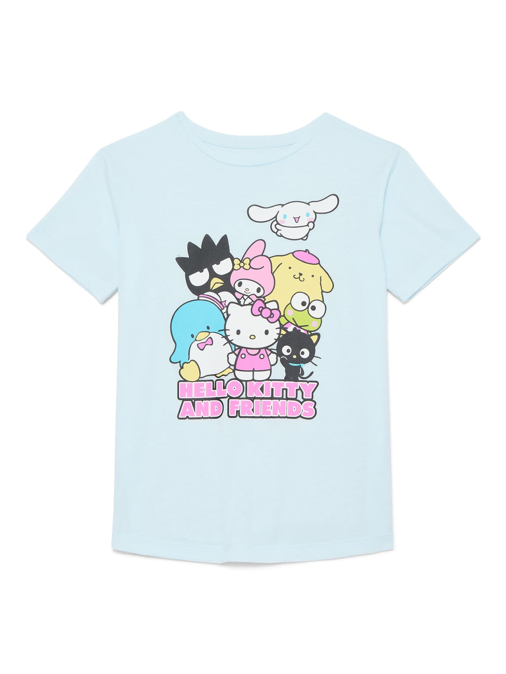 Hello Kitty Animal Print Girls Short Sleeve Graphic T-Shirt, Sizes 4-16