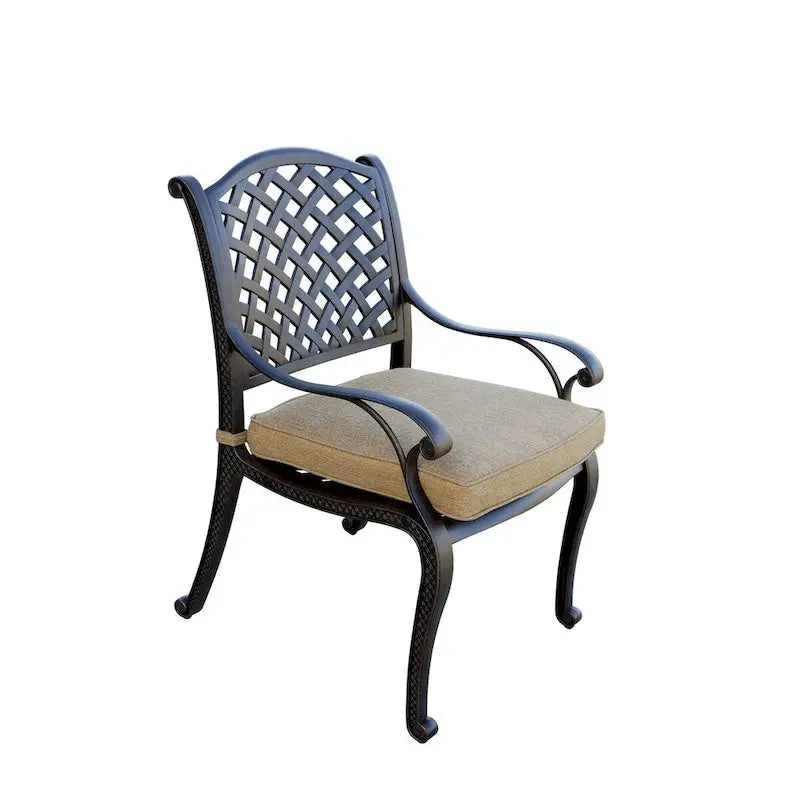 Darlee Nassau 11-Piece Cast Aluminum Outdoor Dining Set With 8 Chairs, 2 Swivel Rocker Chairs And Extendable Table - Antique Bronze
