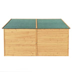 i.Pet Extra-Large Outdoor Wooden Log-Style Dog House With Insulated Bed, 2.28m - Brown