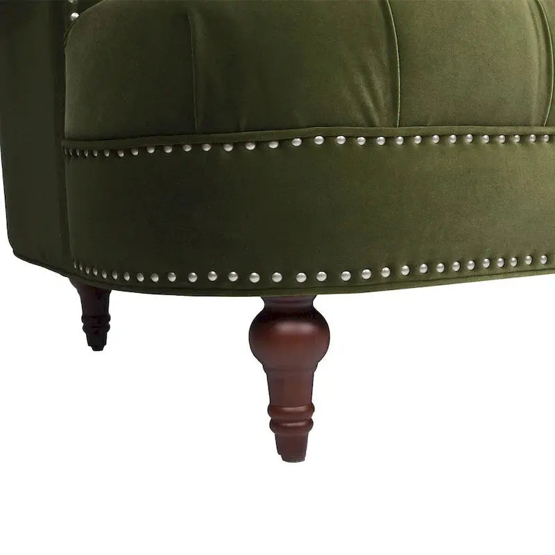 Jennifer Taylor Home La Rosa 84-Inch Velvet Chesterfield Sofa - Tufted Upholstered