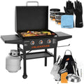 Blackstone 28-Inch 3-Burner Griddle With Hood - XL Flat Top Outdoor Grill Kit